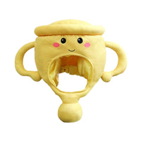 Fuzzy Hat with Handles Soft Trophy Hat Lightweight Headwear for Partygoers