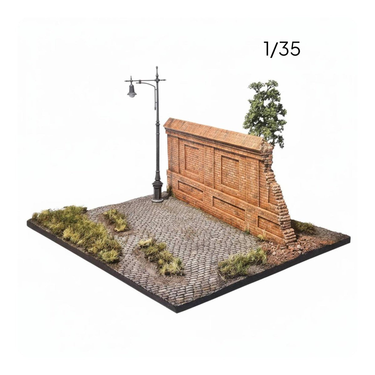 WW2 City Corner Display 1/35 Scale Street Lamp Base Scene Resin