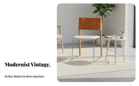 Upholstered Chair with a Curved Backrest Modernist Inspired Dining Room Furniture Modern design Minimalist Aesthetic for Kitchen