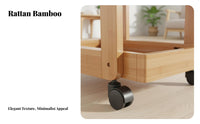 Foldable Multi-Tier Trolley Mobile with casters Household Storage for Students