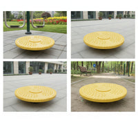 Waist Twisting Disc Floor-Mounted Waist Rotator Twisting Plate Heavy-Duty Rotator Plate Textured for Outdoor Gyms, Parks