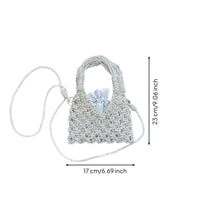 Beaded Handbag with Drawstring Pouch Compact Purse Small for Weddings