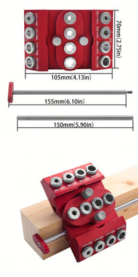 带定位杆 30°/45°/90°打孔器带延长定位多角度木工打孔定位器