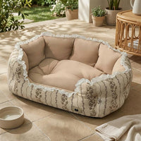 Kitten Couch Bed Calming Raised Side Dog Bed Warm for Indoor