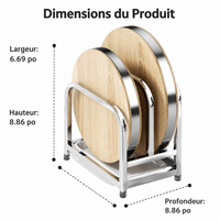 Cutting Board and Pot Lid Holder, Thickened Silver Steel, Hygienic Kitchen Drainer, Multifunctional Countertop Organizer