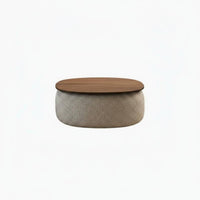 2 Pieces Stack Ing Coffee Table Set Round Surface Stack Ing Coffee Table Pair Hidden Storage Multi-Functional for Homeowners