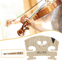 Violin Bridge Handmade Maple Violin Bridge Finely Polished Musical Instrument Part for Luthiers, Music Students