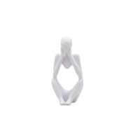 Hollow Abstract Human Figurine Compact Tabletop Sculpture Geometric Human Figure Sculpture Contemporary for Bookshelf, Office, Entryway