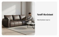 3-Person Linear Couch Scratch Resistant 3-Seater Settee Modern Minimalist Design Sofa for Cat Owners, Apartment Dwellers, Home, Lounge Area