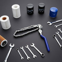 Double Chain Oil Filter Wrench Non-Slip Grip Oil Filter Removal Tool Heavy Duty