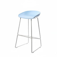 Saddle Seat Stool Nordic Design Wireframe Saddle Stool Minimalist Design Sturdy Frame for Kitchen Island, Restaurant
