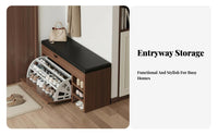 Padded Shoe Storage Bench Multi-Functional Design Cushisingled Shoe Storage