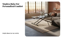elevateTop Coffee Table Multi-Functional elevateTop Dining Table Height-Adjustable Space-Saving Furniture for Home Office Workers, Homeowners, Living Room
