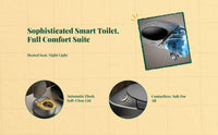Bidet toilet with heated seat.