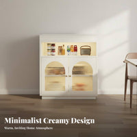 Multifunctional Partition Cabinet Featuring Modern Kitchen Island Cabinet Extendable Bar Table Closed Storage Open Shelves Suitable for Adults Apartment Dwellers Small Areas