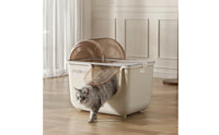 Enclosed Litter Box Large Litter Box with Hood Included for Apartments