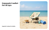 Collapsible Moon Chair Lightweight Camping Seat Sturdy for Fishing, Campers