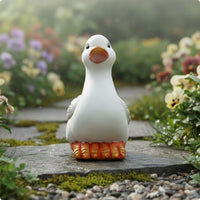 2 Pieces Resin Duck Figurine Rustic Design Resin Duck Statue Whimsical