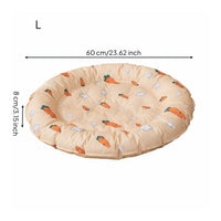 Round Cooling Pet Bed Soft Padded Border Feline Cooling Mat Easy to Clean