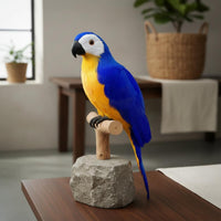 Realistic Parrot Statue Handmade Creature Decor Colorful for Home, Indoor