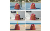Portable Racket Backpack Sturdy Backpack with Racket Compartment Sturdy Sling Bag with Mesh Side Pocket Compact for Players, Athletes, Training