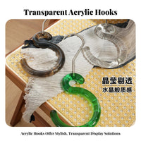 Transparent Design Acrylic S-Hook Multi-Functional Scarf Display Hanger Long-Lasting for Boutique Owners, Retailers, Wardrobe