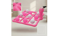 Interactive Inflatable Flamingo Toss Game Screen-Unplugged Pool Buoyant Mat with Toss Game Lightweight Toss and Toe Toe Pool Buoyant Mat Outdoor for Children, Adults