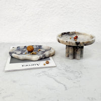 Minimalist Luxury Marble Home Fruit Snack Storage Bowl and Tray