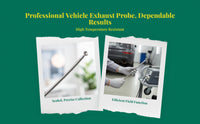 Exhaust Gas Analyzer Probe, Stainless Steel emission gas emission gasllection Probe, Gas Analysis, Vehicle Emissions Testing, Automotive Diagnostics, Extended Handle