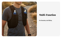 Breathable Hydration Vest Large Capacity Running Vest Pack Multiple Pockets Sports Apparel Adjustable Fit for Runners, Cyclists, Hikers, Long-Distance Race, Cycling, Jogging, Hiking