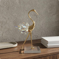 Faceted Wing Bird Ornament Faceted Bird Home Decoration Clear Acrylic Base Home Decor