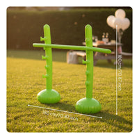 Inflatable   Jump Game Promotes Active Play Portable Backyard Game Water-Fillable Base Adjustable