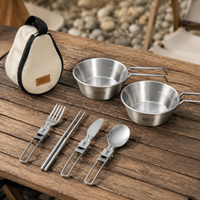 folding camping cutlery set