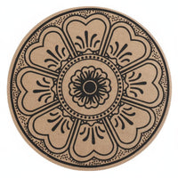 Round Jute Placemat Decorative Woven Round Placemat Versatile Use Boho Dining Heat-Resistant Pad for Restaurant, Wedding