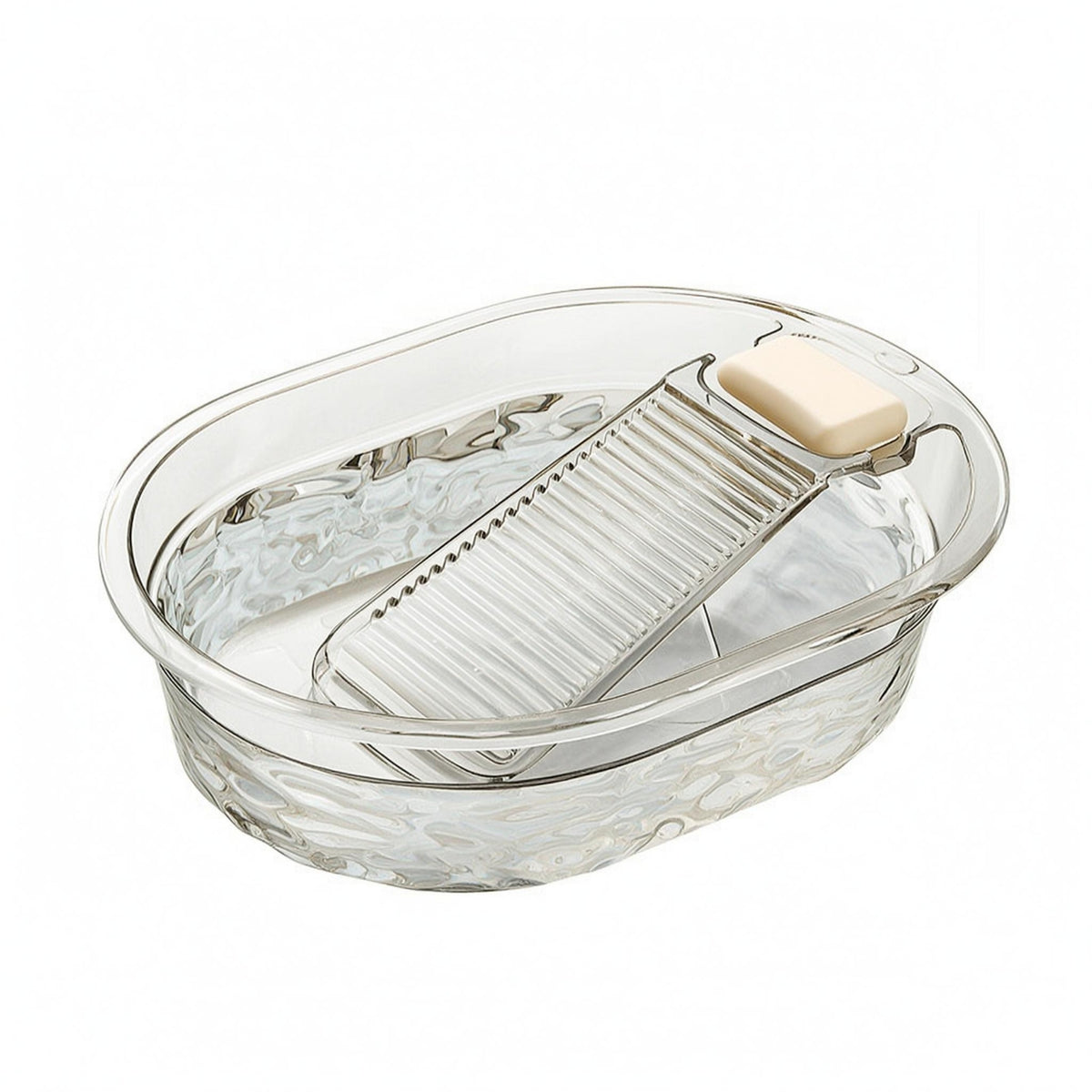 Deep Laundry Basin Thickened Plastic Washboard Basin Clear