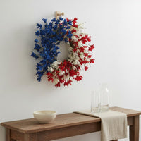 American Flag Azalea Wreath Festive Atmosphere Patriotic Floral Wreath