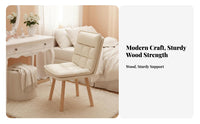 Wooden Rolling Chair Curved Backrest Office Furniture Ergonomic Design