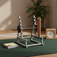 Gym-Themed Squat Rack Pen Holder Lightweight Pen Holder with Barbell Rack Practical Desk Organizer Creative for Fitness Fans, Athletes