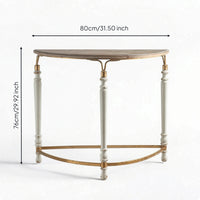 Half-Round Console Table Classic Demilune Console Table Refined for Entryway