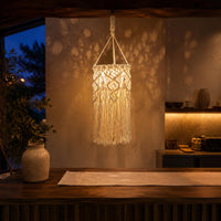 Woven Hanging Lampshade Tassel Design Woven Chandelier Shade Easy to Install