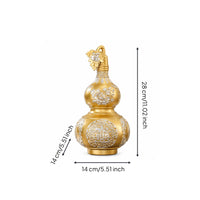 Lustrous Resin Figurine Gold Decorative Ornament Glossy Tabletop Sculpture Ornamental for Living Room