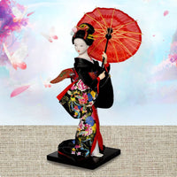 Silk Geisha Doll Handmade Geisha Figurine for Shelf, Desktop, Japan Enthusiasts