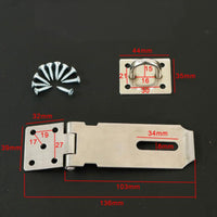 Stainless Steel Door Lock Hasp, Protected Cabinet Drawer Latch, sturdyDuty Security Latch for Home, Office, Garage