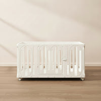 Modular Plastic Playpen Transparent Indoor Pet Enclosure Sturdy for Young Dogs