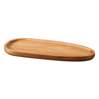 Wood Serving Tray Tray with Raised Rim Easy to Clean for Tea Time