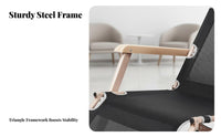 Foldable Chaise Lounge Space-Saving Adjustable Folding Cot Lay-Flat Capability