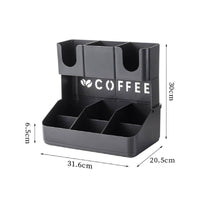Coffee Station Organizer Vertical Cup Organizer with Compartments Long-Lasting