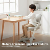 Ergonomic Splitspine Learning Seat Stable Base Ergonomic Splitspine Desk Chair Soft Padded Locking Casters for Children 6-12