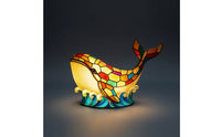 Whale Night Light Multicolor Decorative Figurine Ocean-Themed for Desk, Bedroom