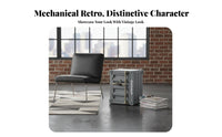 Lockable Metal Nightstand Industrial Design Bedside Table Sturdy Construction